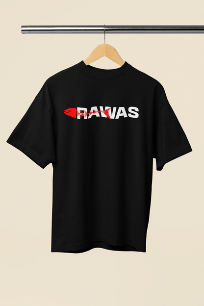 Rawas Oversized T-Shirt Black Desi Style Unisex Tee Wear
