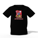 Mario Cartoon Graphic Kid’s Black Printed T-Shirt
