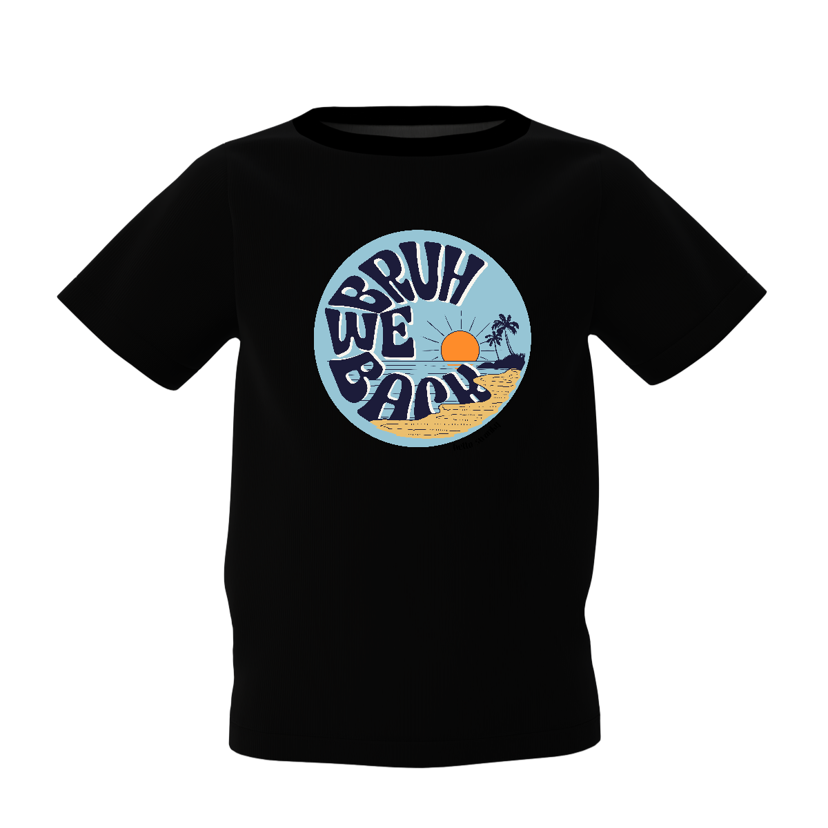Bruh We Back Graphic Kid’s Black Printed T-Shirt