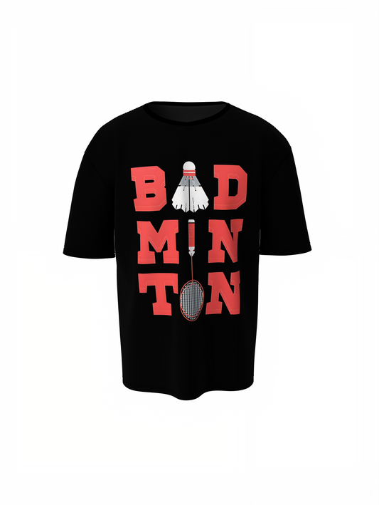 Badminton Graphic Oversized T-Shirt