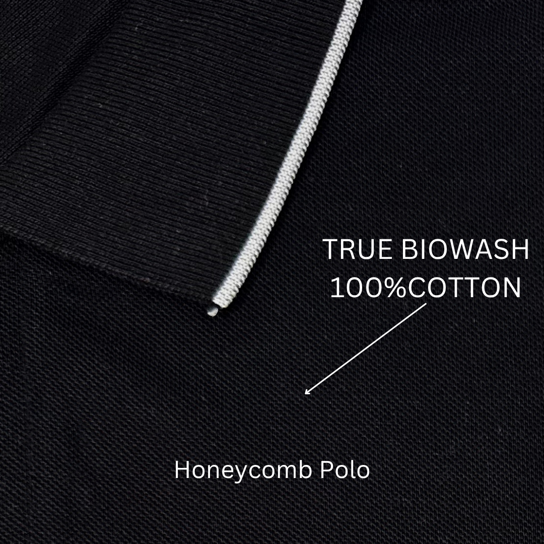 Solid Unisex Premium Black Polo T-Shirt