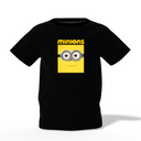 Minions Cartoon Graphic Kid’s Black Printed T-Shirt