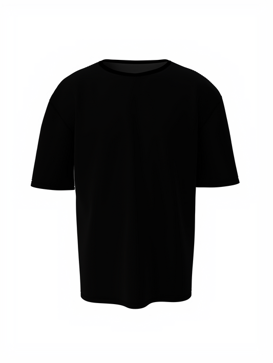 Plain oversized t-shirt - s / black