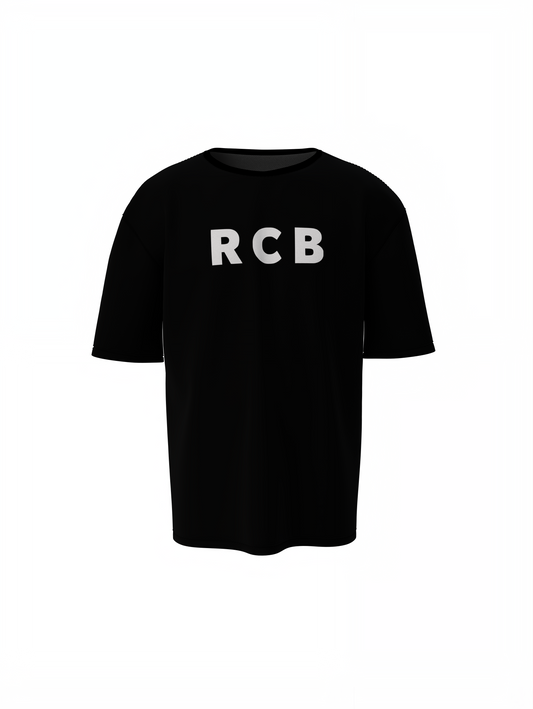 Bold & Basic RCB Fan Tee Oversized T-Shirt
