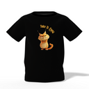 Take It Easy Graphic Kid’s Black Printed T-Shirt