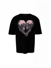 Skeleton Heart Oversized T-Shirts