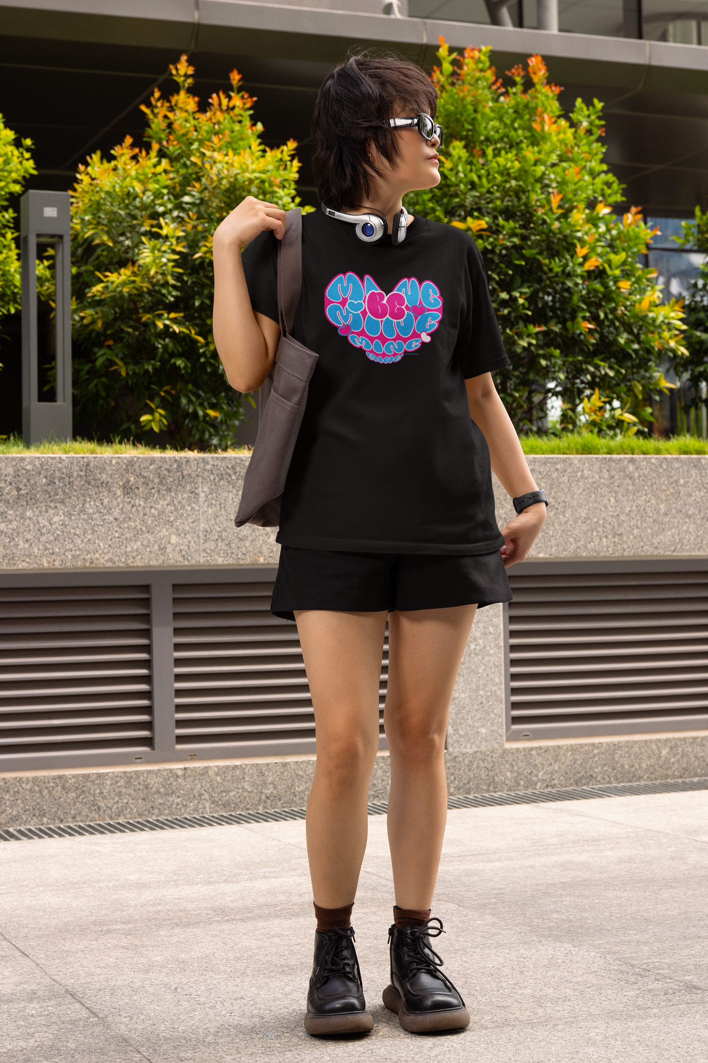 Mine be half sleeve black round neck t-shirt for women by hello swanky - s