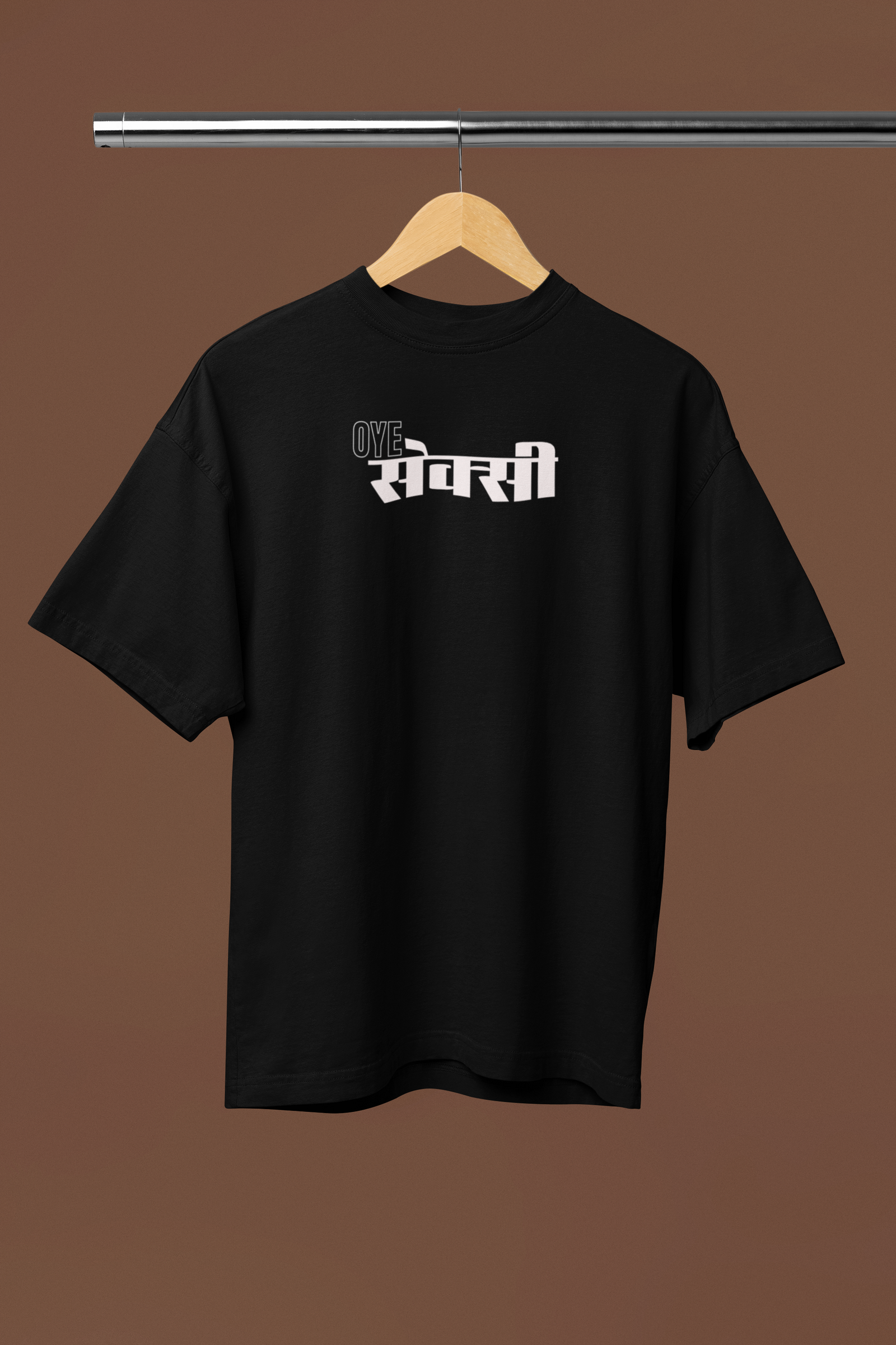 Oye Sexii Graphic Black Oversized Unisex T-Shirt – Bold Streetwear Style