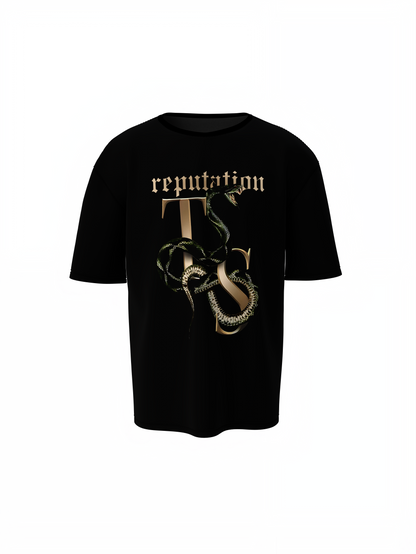 Reputation Snake Graphic Oversized T-Shirt for Streetwear