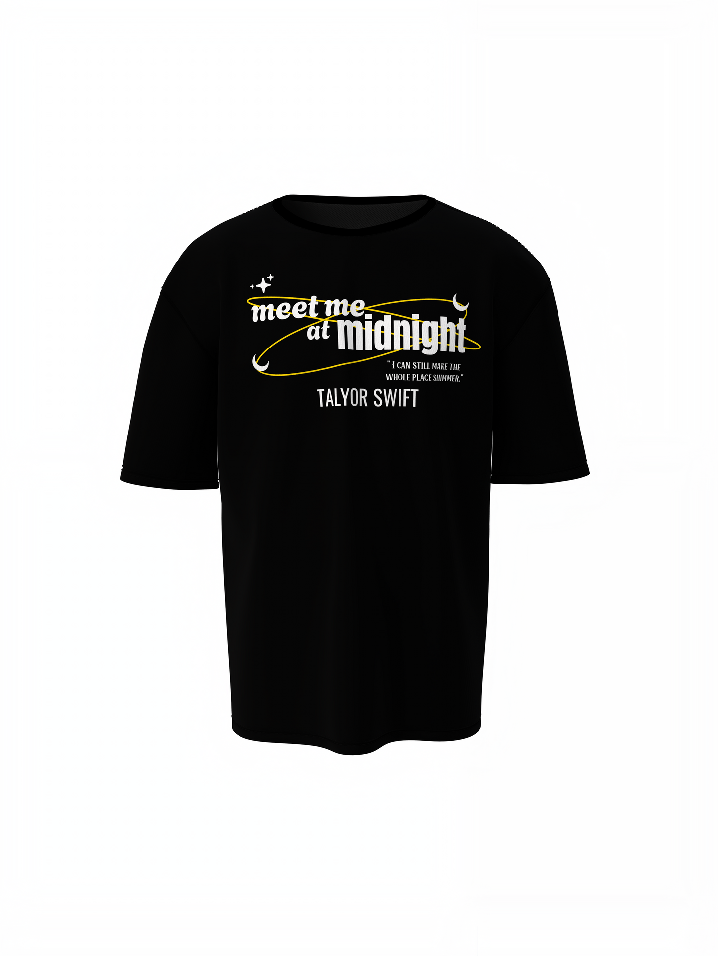 Midnight Oversized T-Shirt Trendy Streetwear Cotton Tee