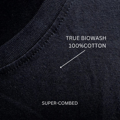 Master game half sleeve black round neck t-shirt for men hello swanky