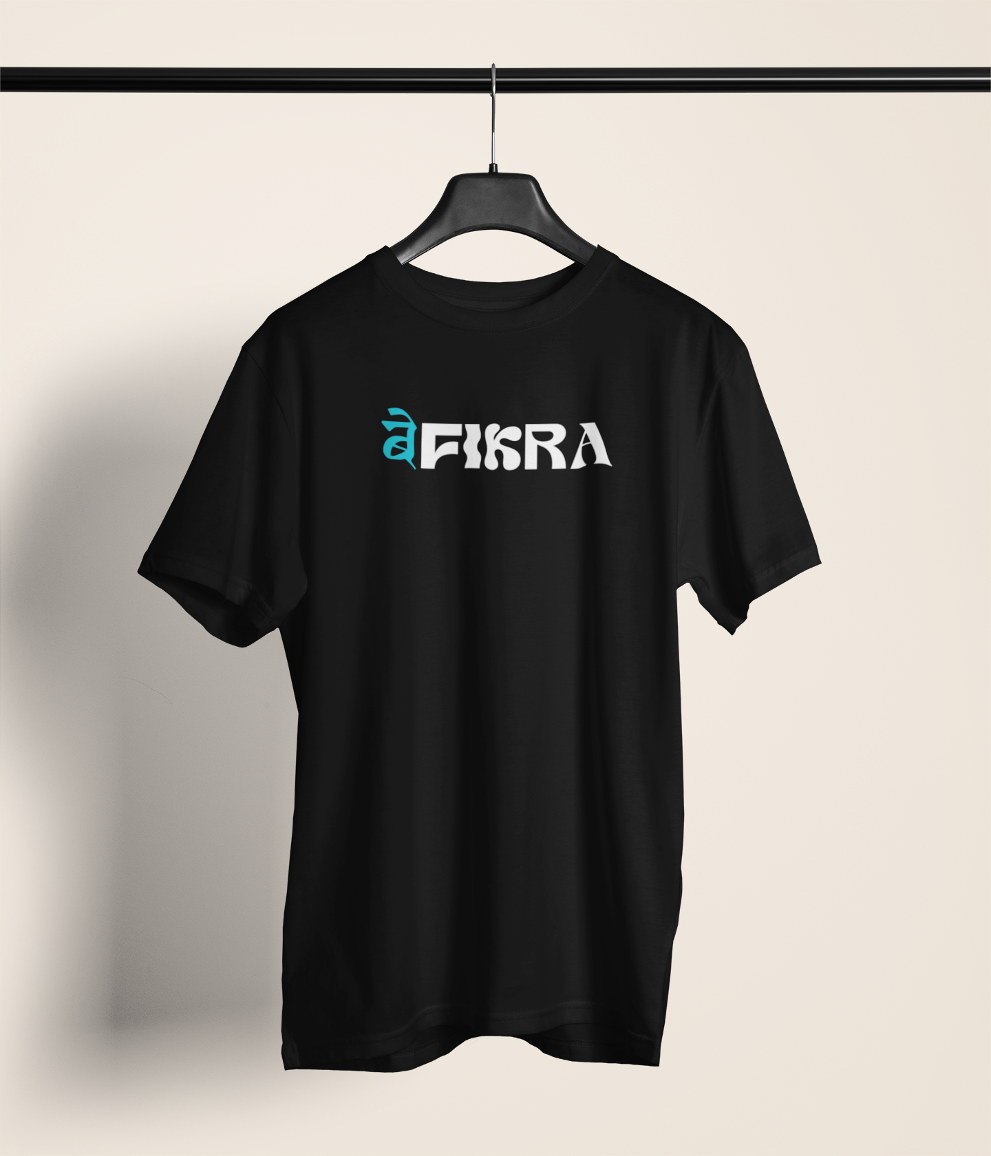 Befikra Unisex Black Round Neck T-Shirt Stylish Desi Tee