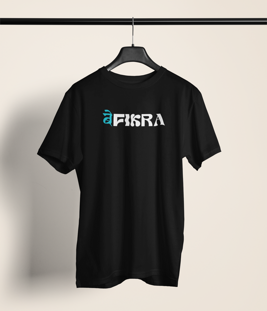Befikra Unisex Black Round Neck T-Shirt Stylish Desi Tee