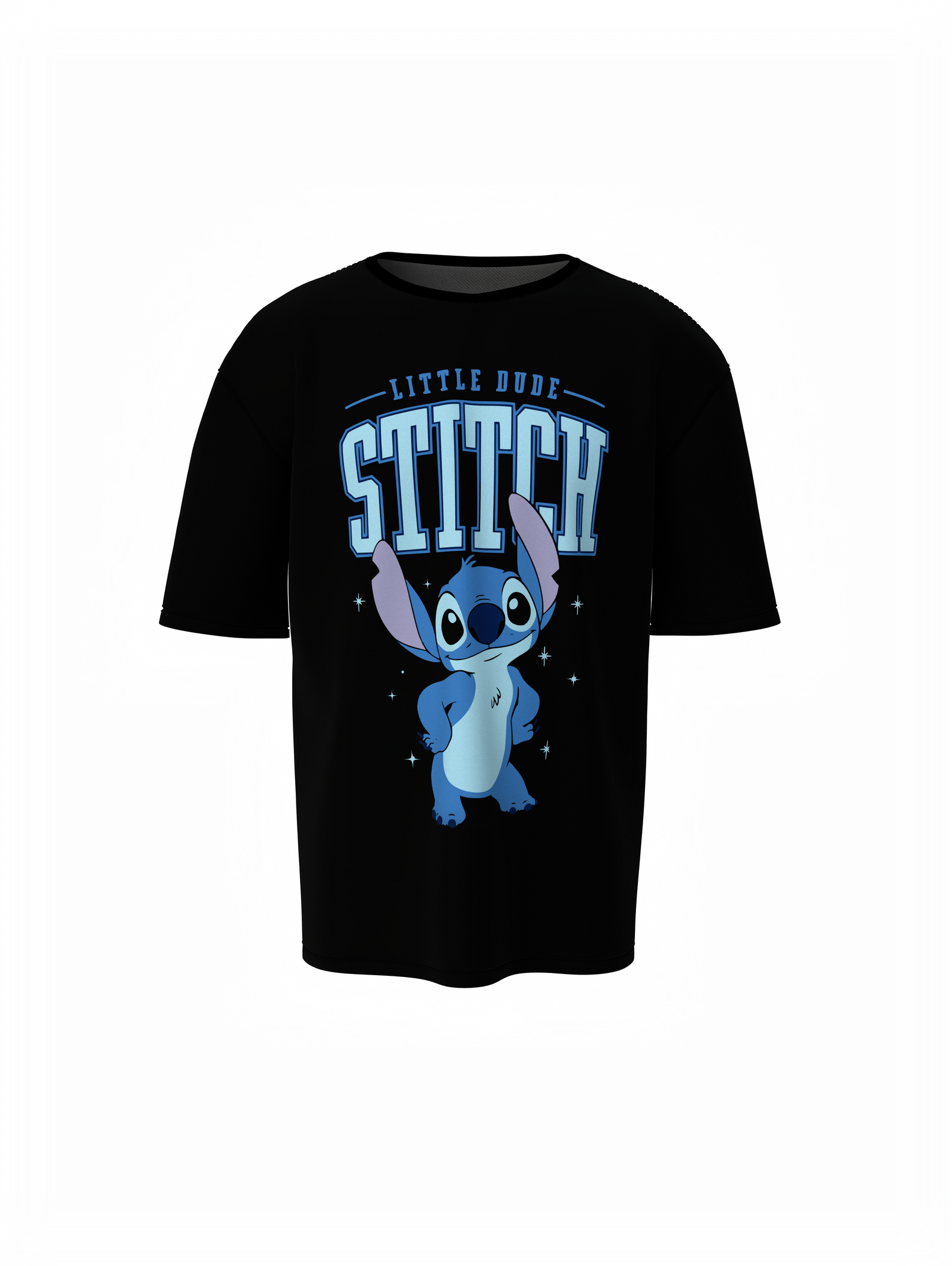 Little Dude Unisex Black Oversized T-Shirt – Animated Tee