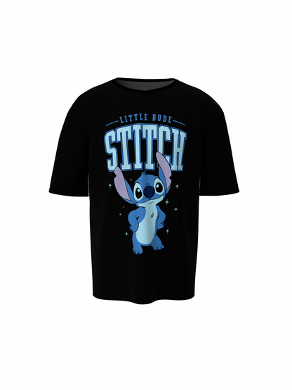 Little Dude Unisex Black Oversized T-Shirt – Animated Tee