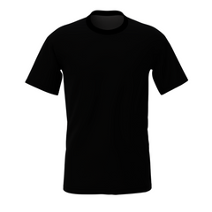 Bulk Unisex Black Round Neck T-shirt