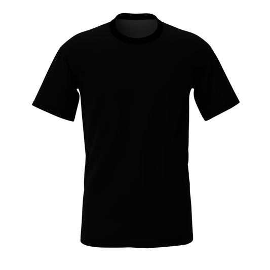 Plain round neck t-shirt - s / black / men’s