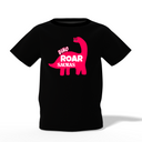 Dino Roar Graphic Kid’s Black Printed T-Shirt