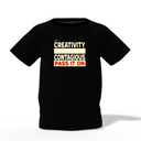 Pass It On Graphic Kid’s Black Printed T-Shirt
