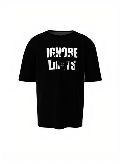 Ignore Limits Gym T-Shirt Oversized Fit for Limitless Hustle