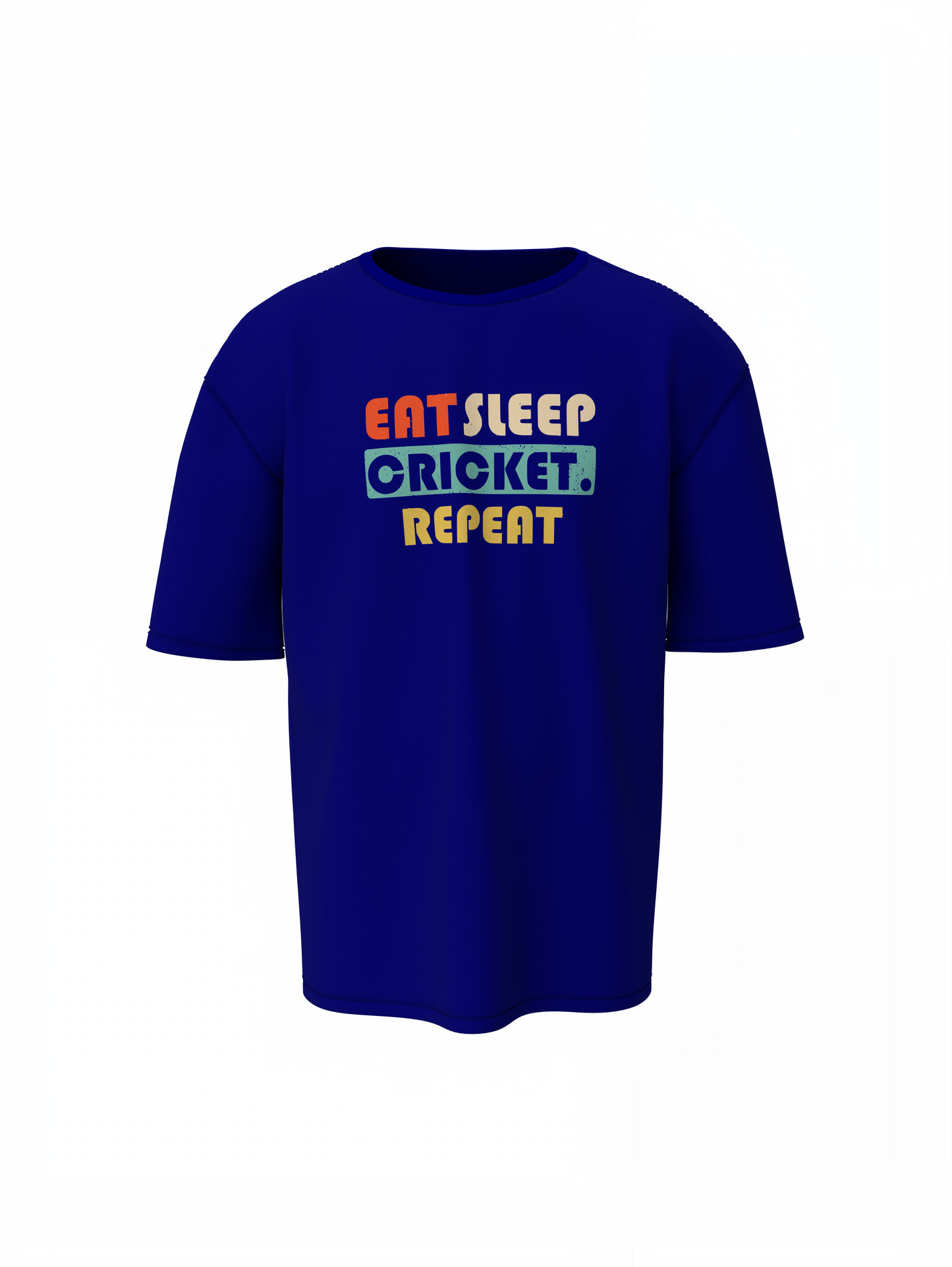 Eat, Sleep, Cricket, Repeat, Oversized T-Shirt