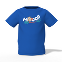 Cow's Mooo Graphic Kid’s Blue Round Neck Printed T-Shirt
