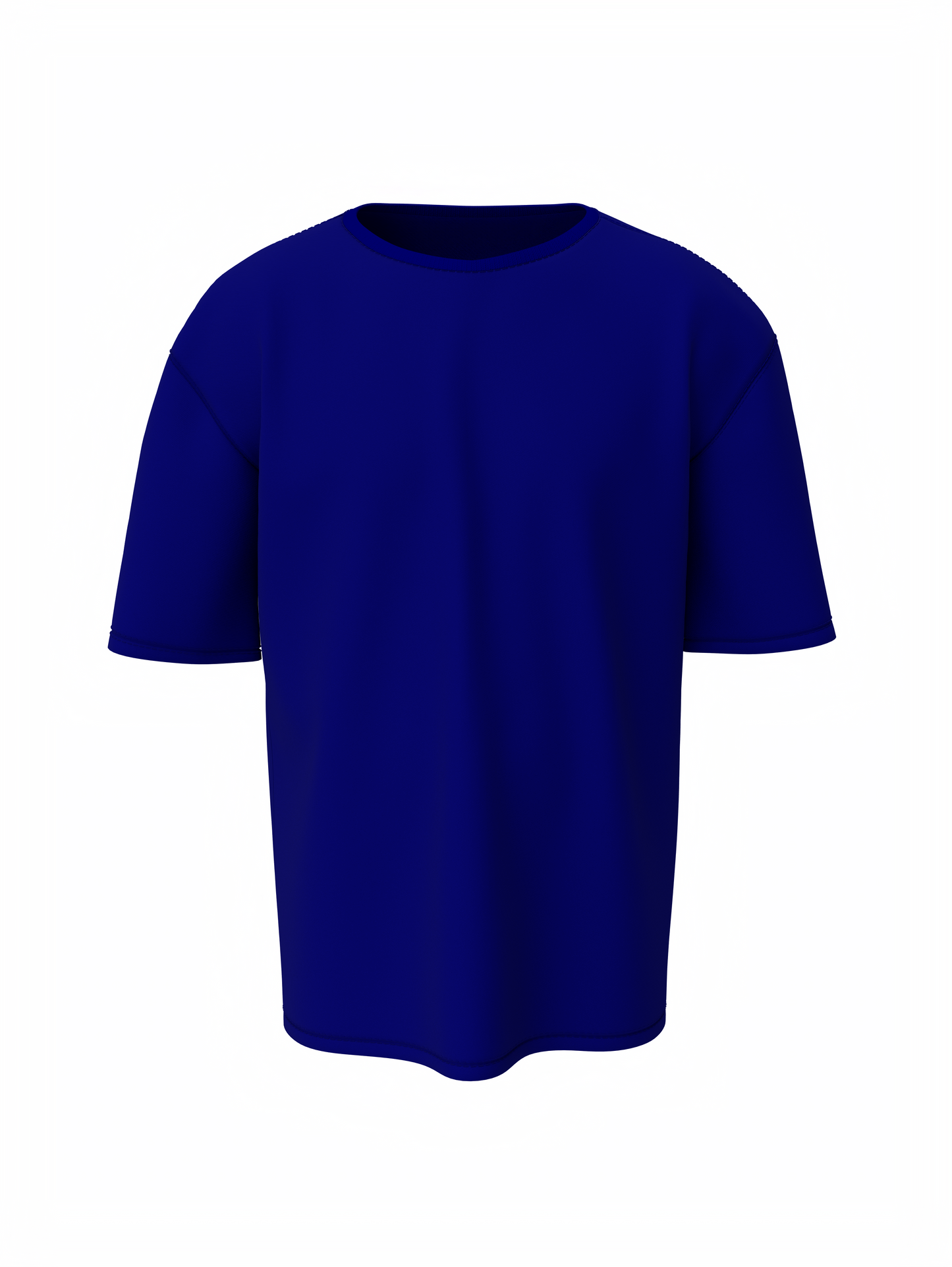 Plain oversized t-shirt - s / blue