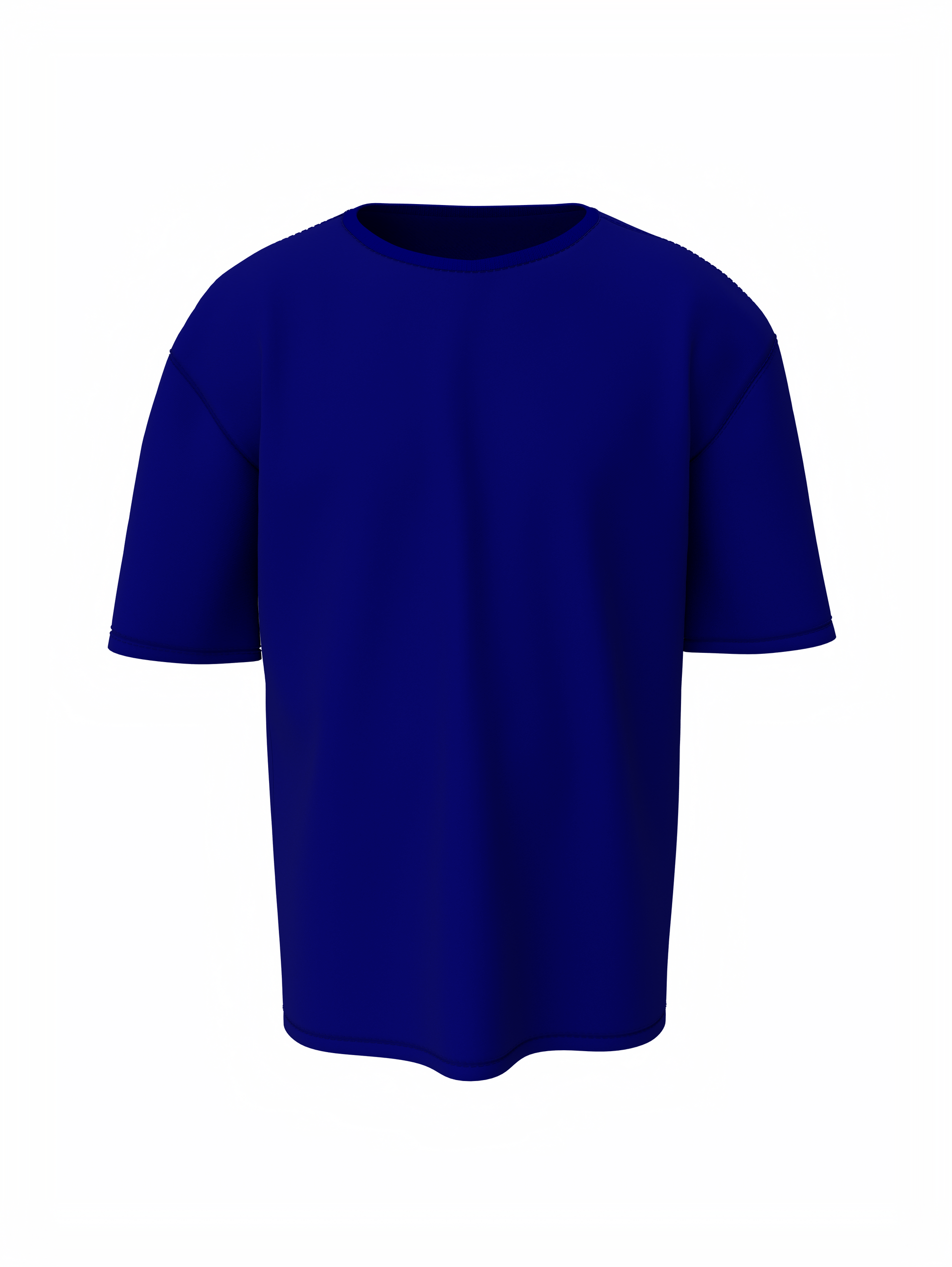 Plain oversized t-shirt - s / blue