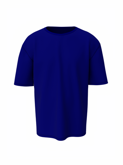 Plain oversized t-shirt - s / blue