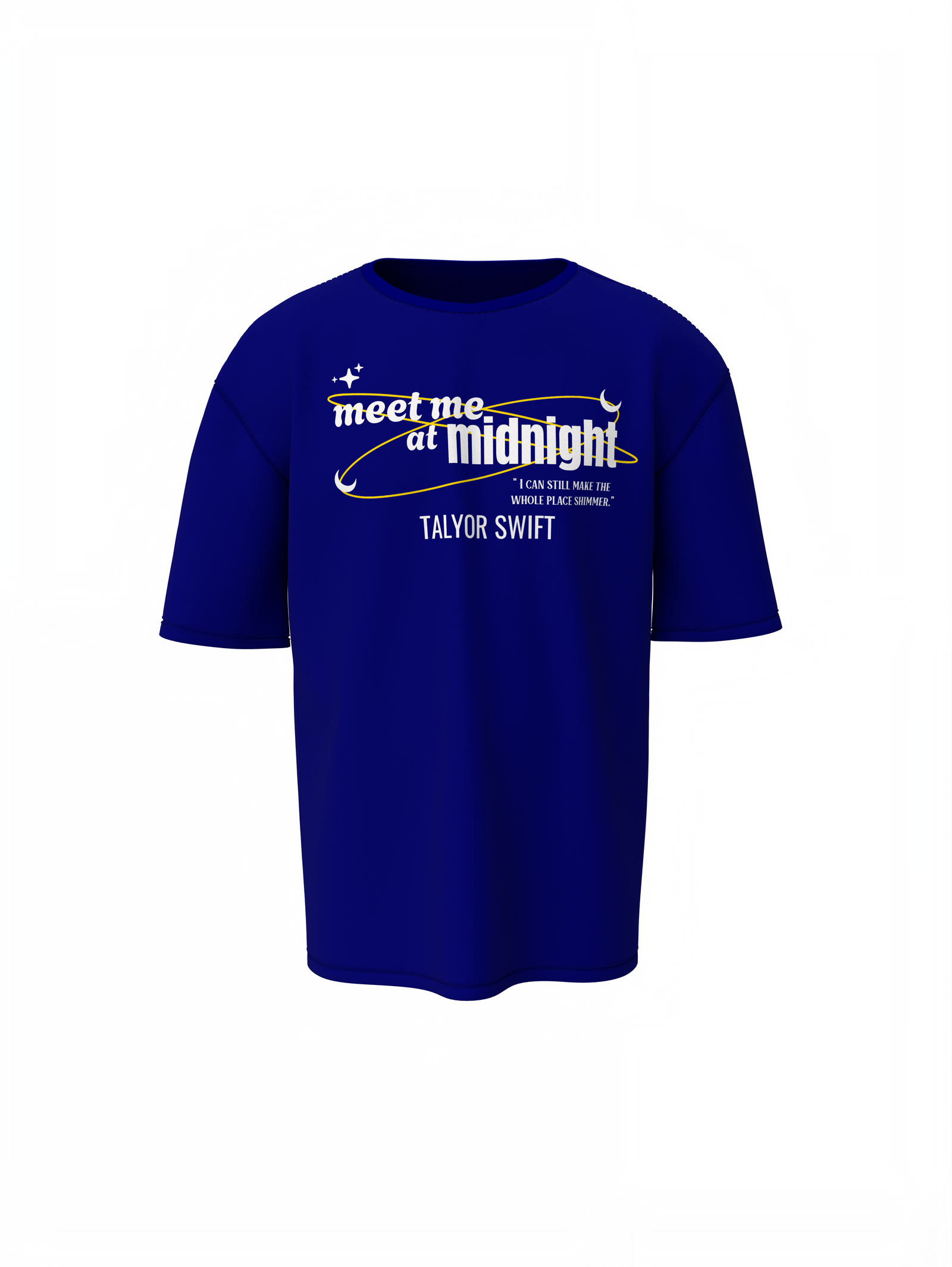 Midnight Oversized T-Shirt Trendy Streetwear Cotton Tee