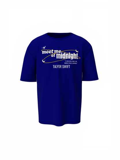 Midnight Oversized T-Shirt Trendy Streetwear Cotton Tee
