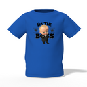 I Am Boss Graphic Kid’s Blue Printed T-Shirt