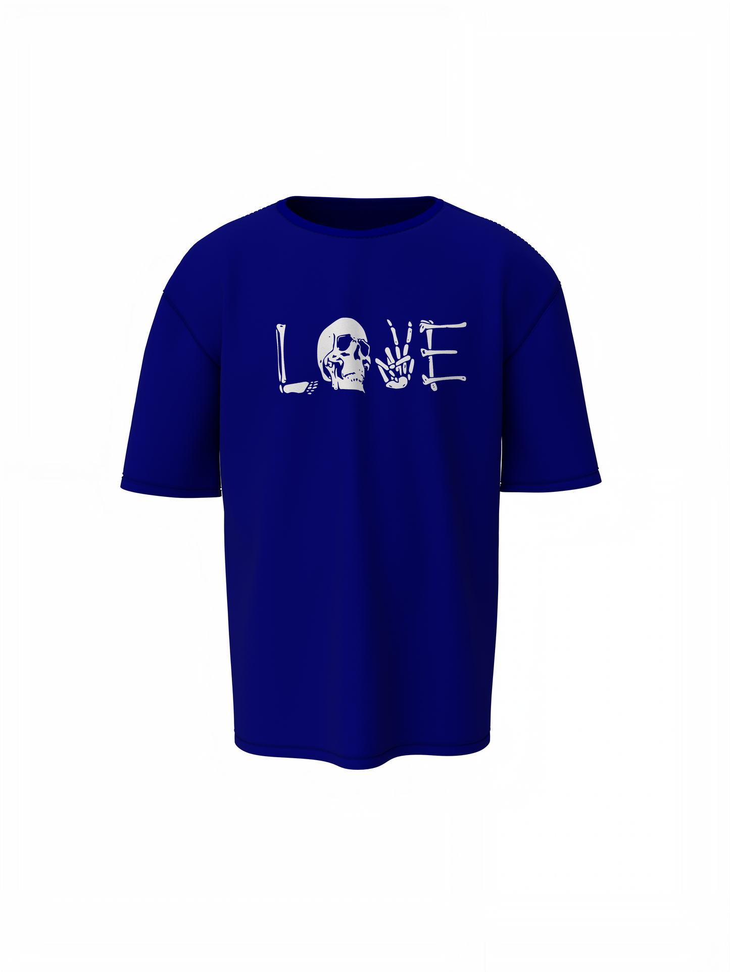 Skeleton Love Oversized T-Shirts Trendy Love Skeleton Design