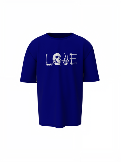 Skeleton Love Oversized T-Shirts Trendy Love Skeleton Design