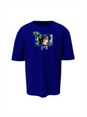 Shree Krishna Spiritual Blue Unisex Oversized T-Shirt