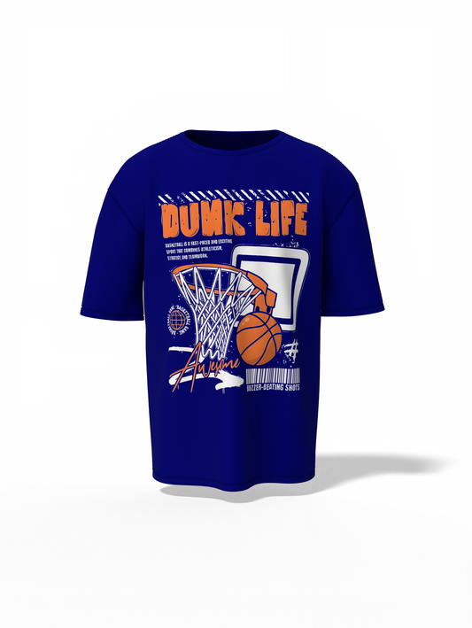 Dunk Life Oversized T-Shirt Basketball Streetwear T-Shirt