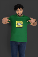 Braver Then Ever Half Sleeve Bottle Green Round Neck T-Shirt for Men by Hello Swanky