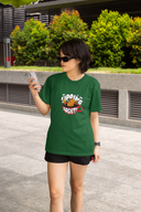 Slpping Society Half Sleeve Black Round Neck T-Shirt for Women by Hello Swanky