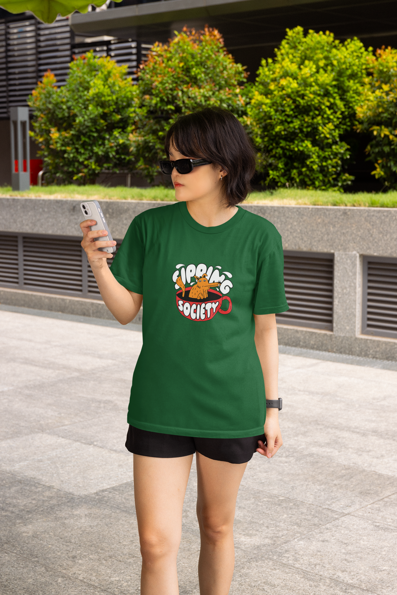 Slpping society half sleeve black round neck t-shirt for women by hello swanky