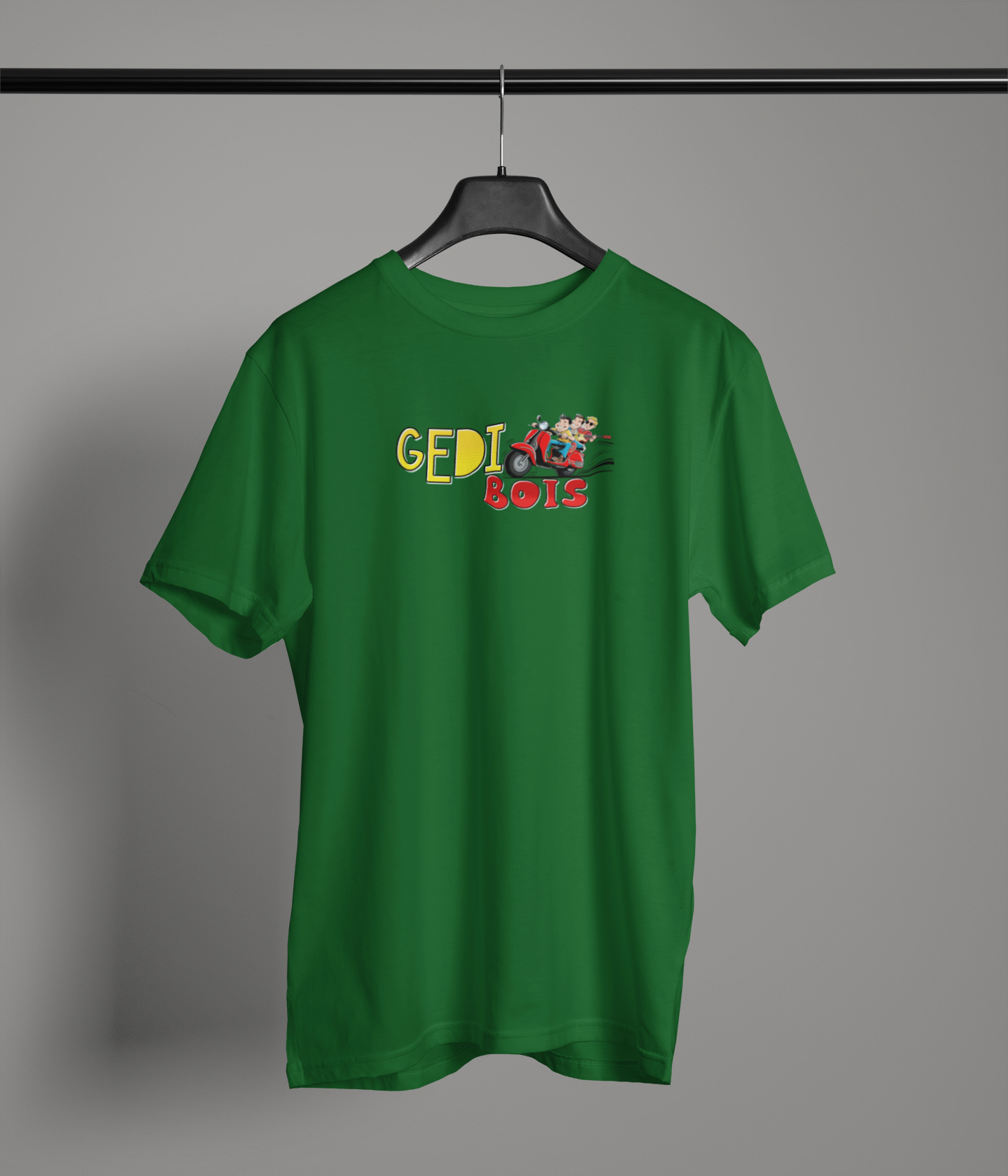 Gedi Boi's Unisex Bottle Green Round Neck T-Shirt – Trendy