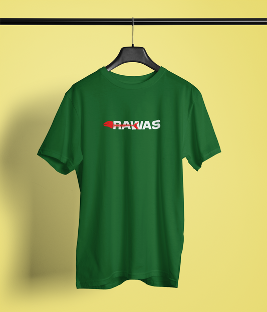 Rawas Unisex Bottle Green Round Neck T-Shirt | Desi Graphic