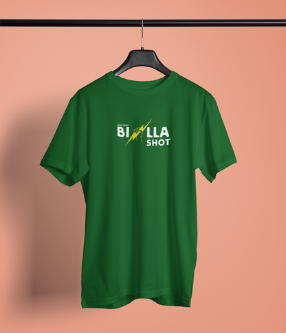 Billa Shot Unisex Bottle Green Round Neck T-Shirt | Desi Graphic
