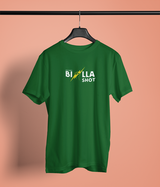 Billa Shot Unisex Bottle Green Round Neck T-Shirt | Desi Graphic