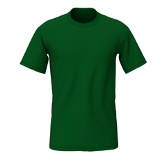 Plain round neck t-shirt - s / bottle green / men’s