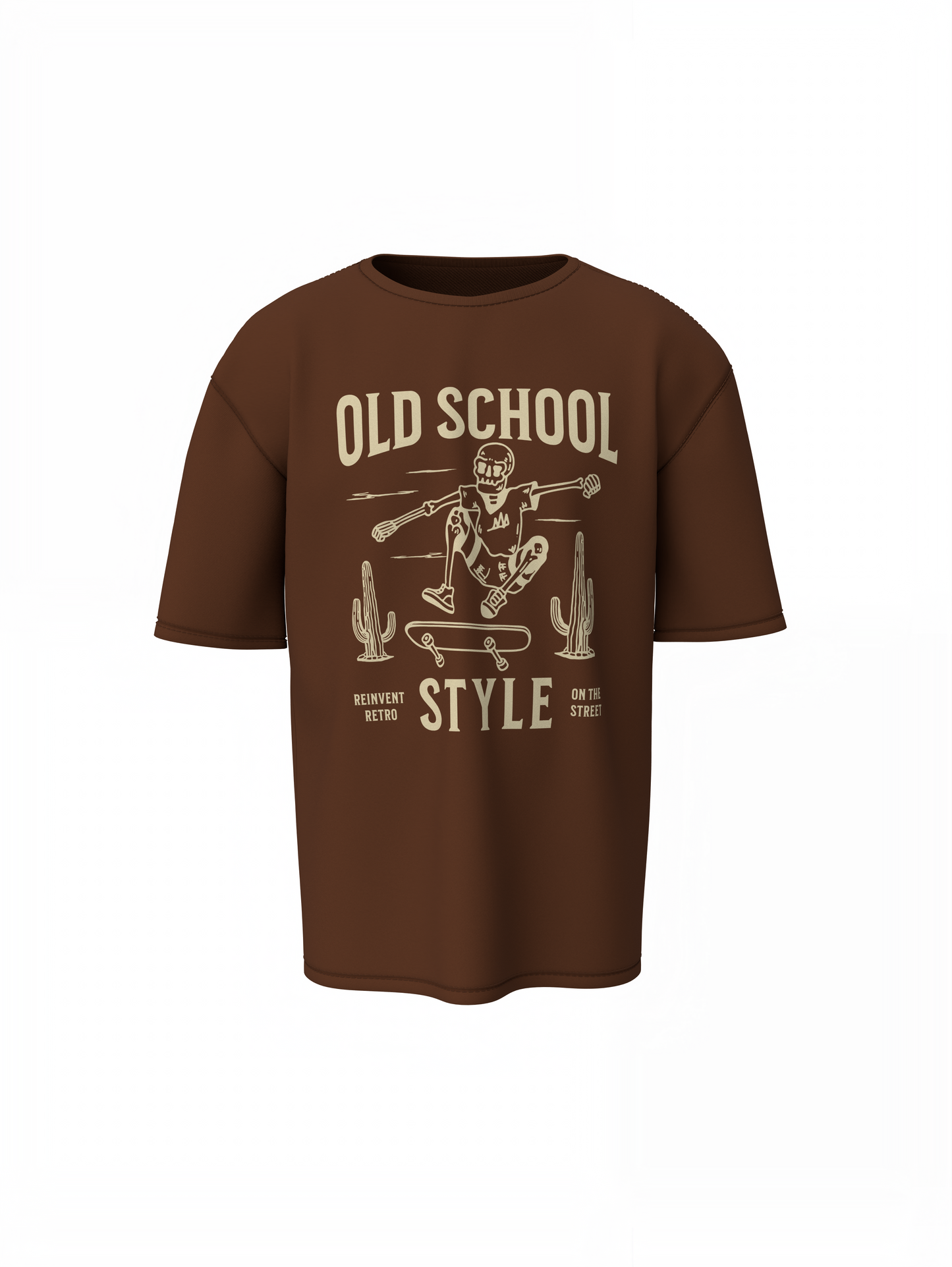 Reinvent Retro Oversized T-Shirt Vintage Graphic Streetwear