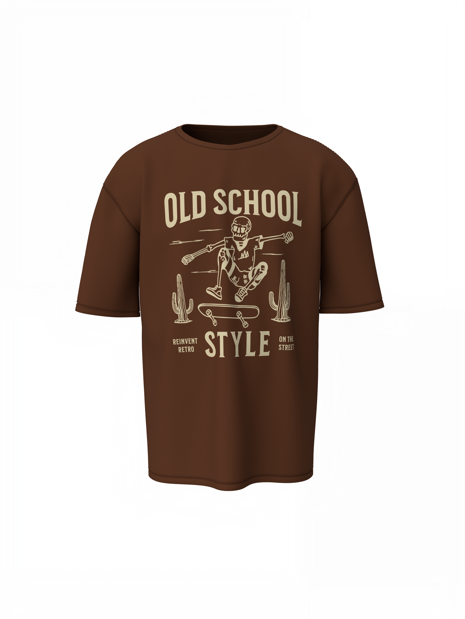 Reinvent Retro Oversized T-Shirt Vintage Graphic Streetwear