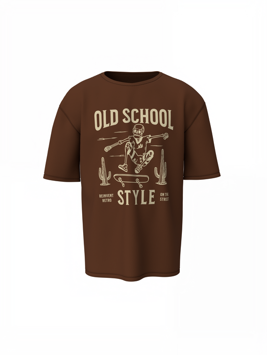 Reinvent Retro Oversized T-Shirt Vintage Graphic Streetwear