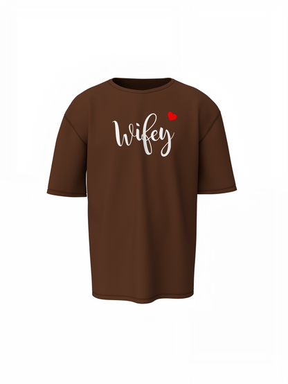 Wifey & Hubby Oversized T-Shirts