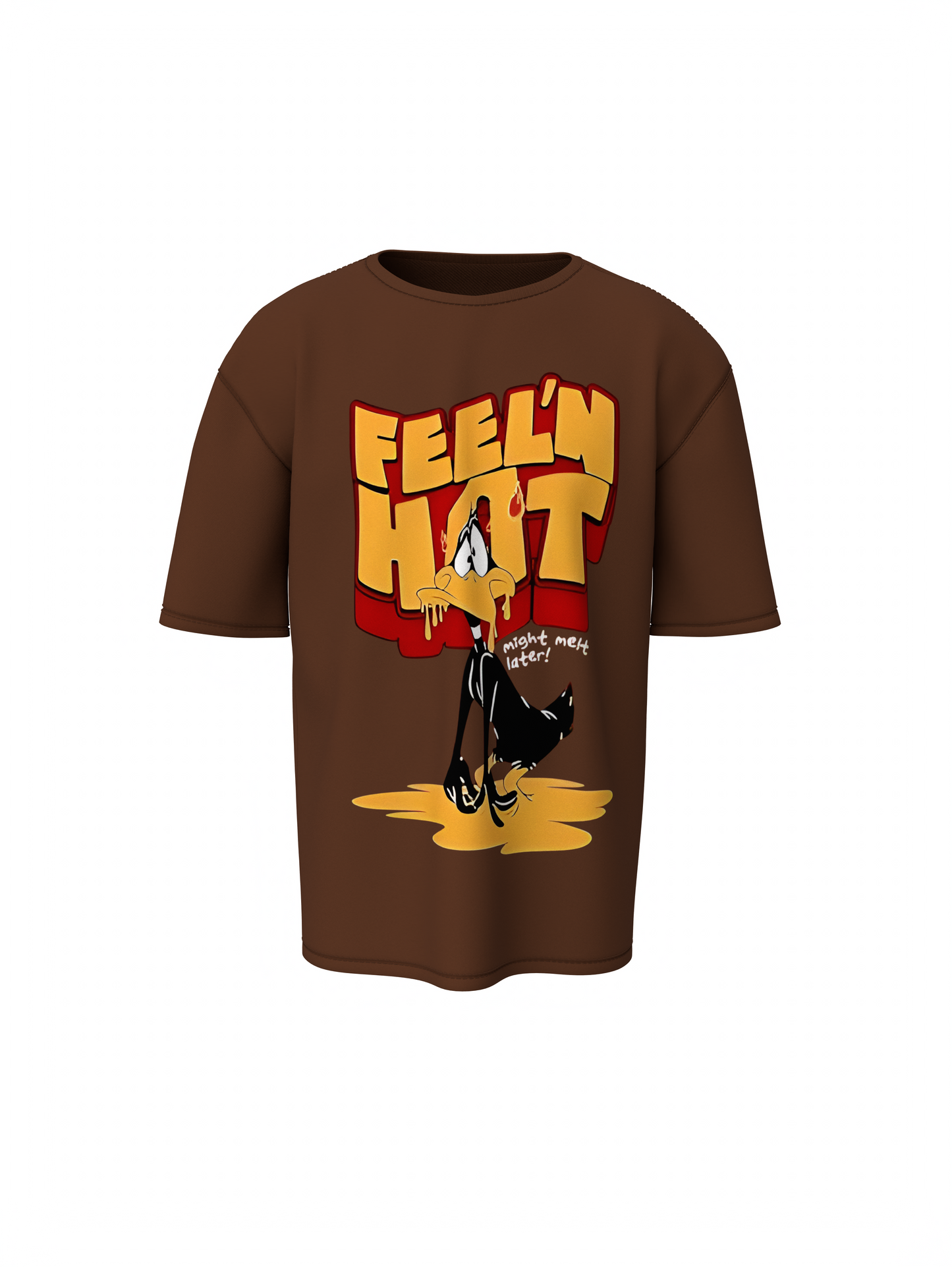 Duck Brown Cartoon Oversized T-Shirt – Trendy Streetwear