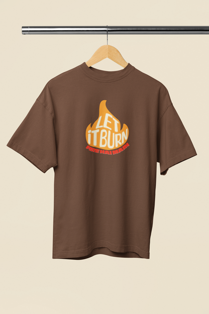 Fire Hai Mai Graphic Brown Oversized Unisex T-Shirt